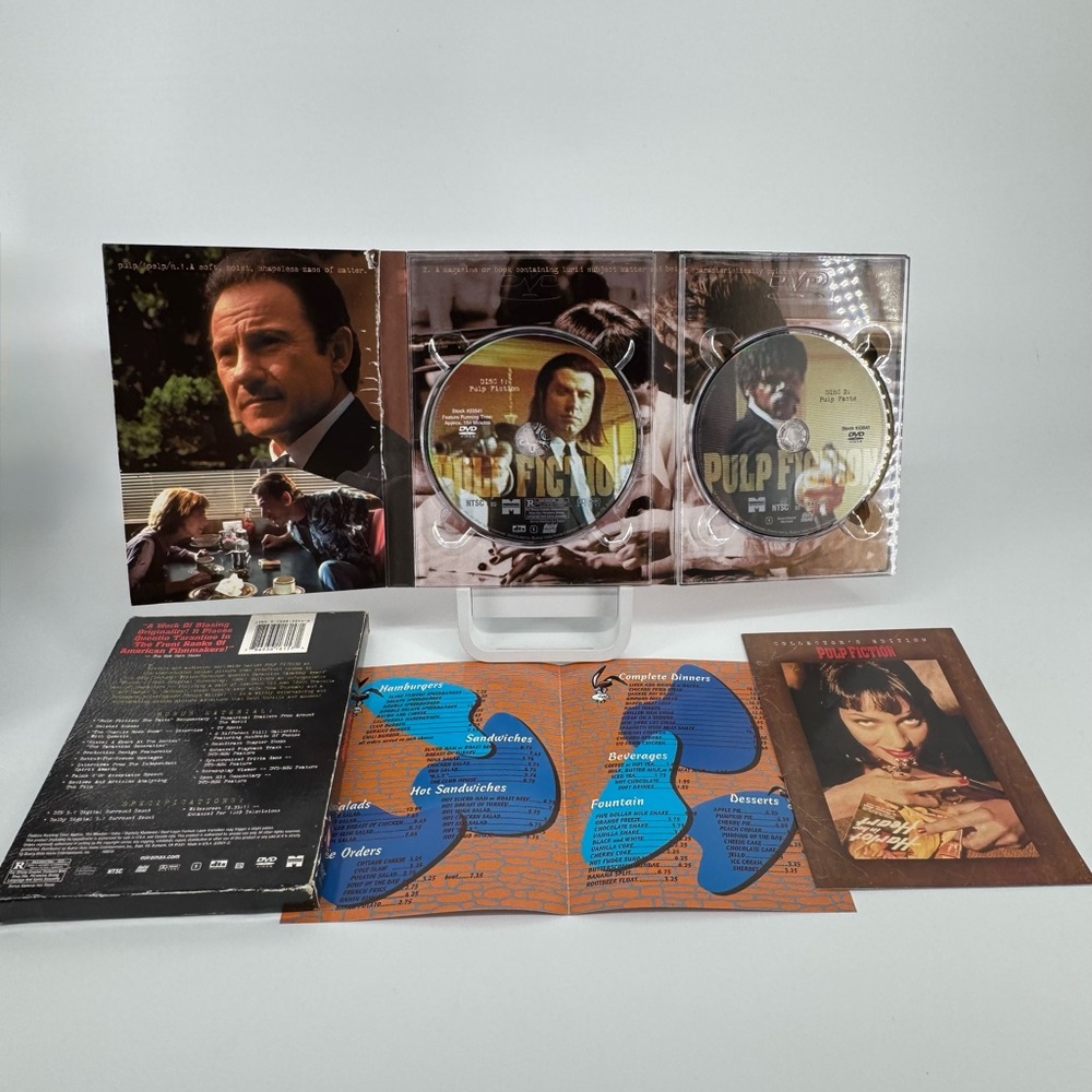 Pulp Fiction Collector’s Edition on DVD. Complete with Menu & Slipcover.